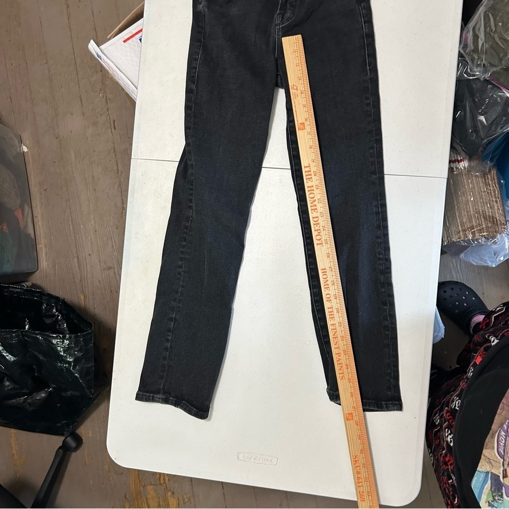 Good American Good Legs Straight Jeans Black 184 Size 2 26 Inches H - Picture 6 of 8